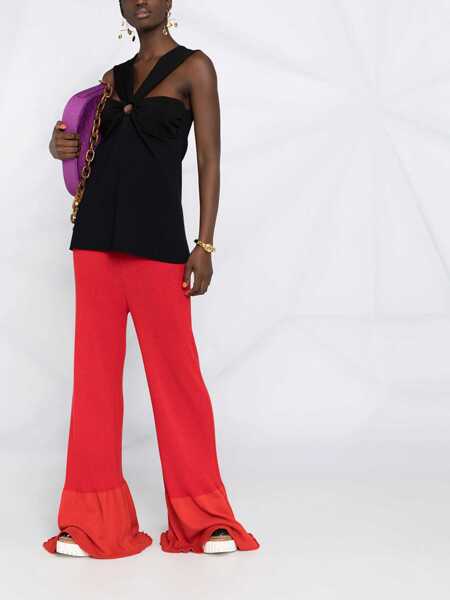 Pantaloni casual Stella McCartney Ribbed Knit Trousers RED Femei (BM 8331324) 2