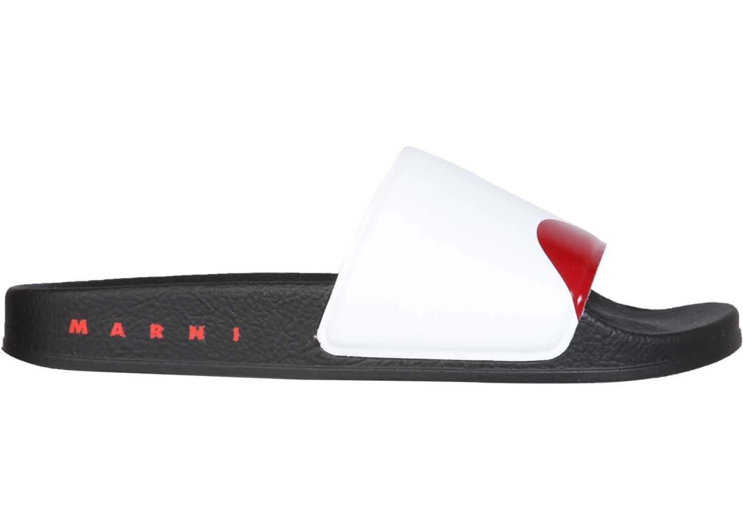 Marni Slide Sandals WHITE b-mall.ro