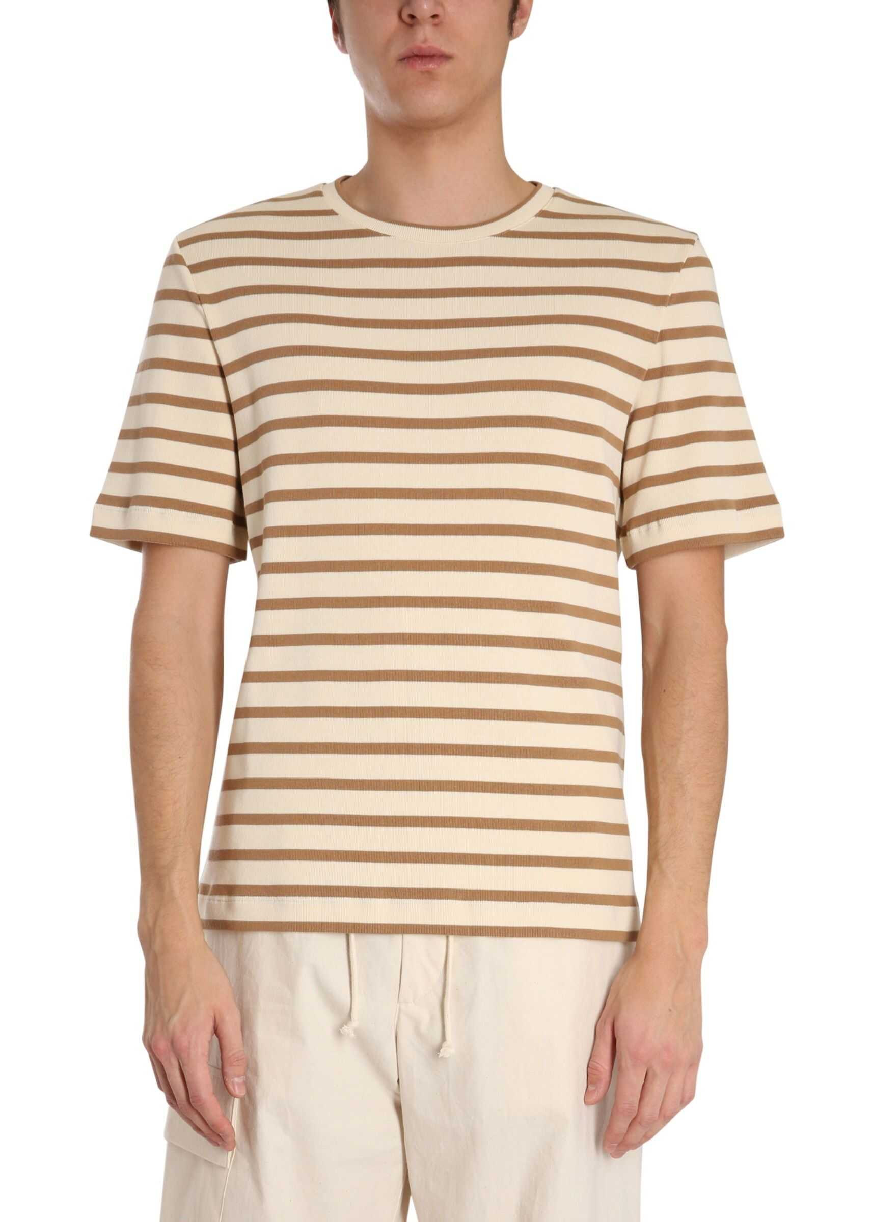 Jil Sander Striped T-Shirt JPUS707534_MS247518280 BEIGE