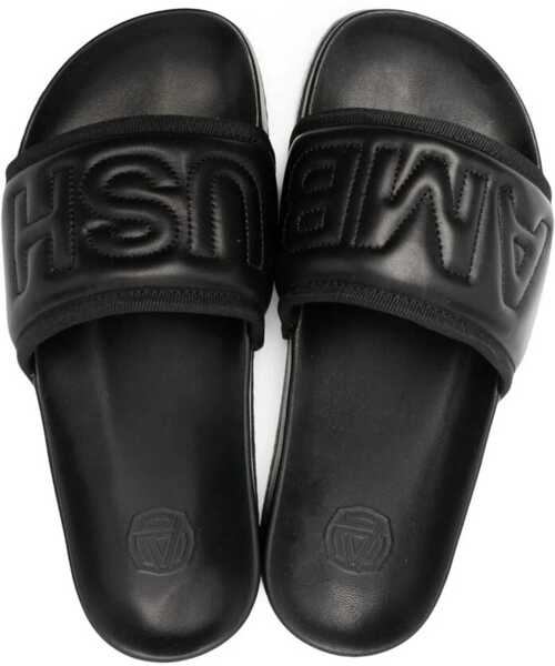 Papuci AMBUSH Leather Slide Sandals BLACK Femei (BM 8332626) 4