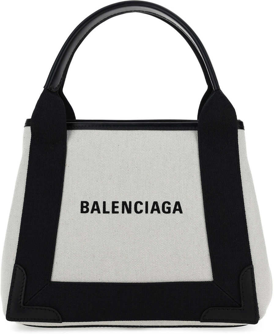 Balenciaga Navy Cabas XS Handbag 3903462HH3N NATURAL BLACK