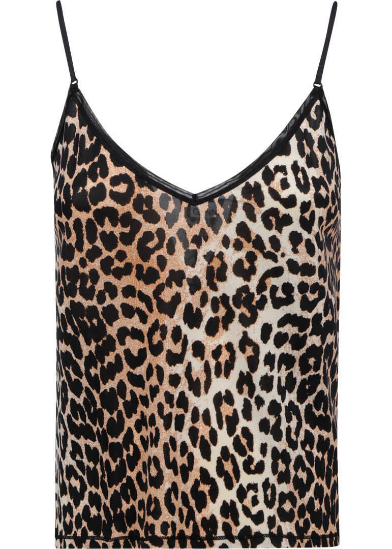 Ganni Lingerie Top A2622 LEOPARD