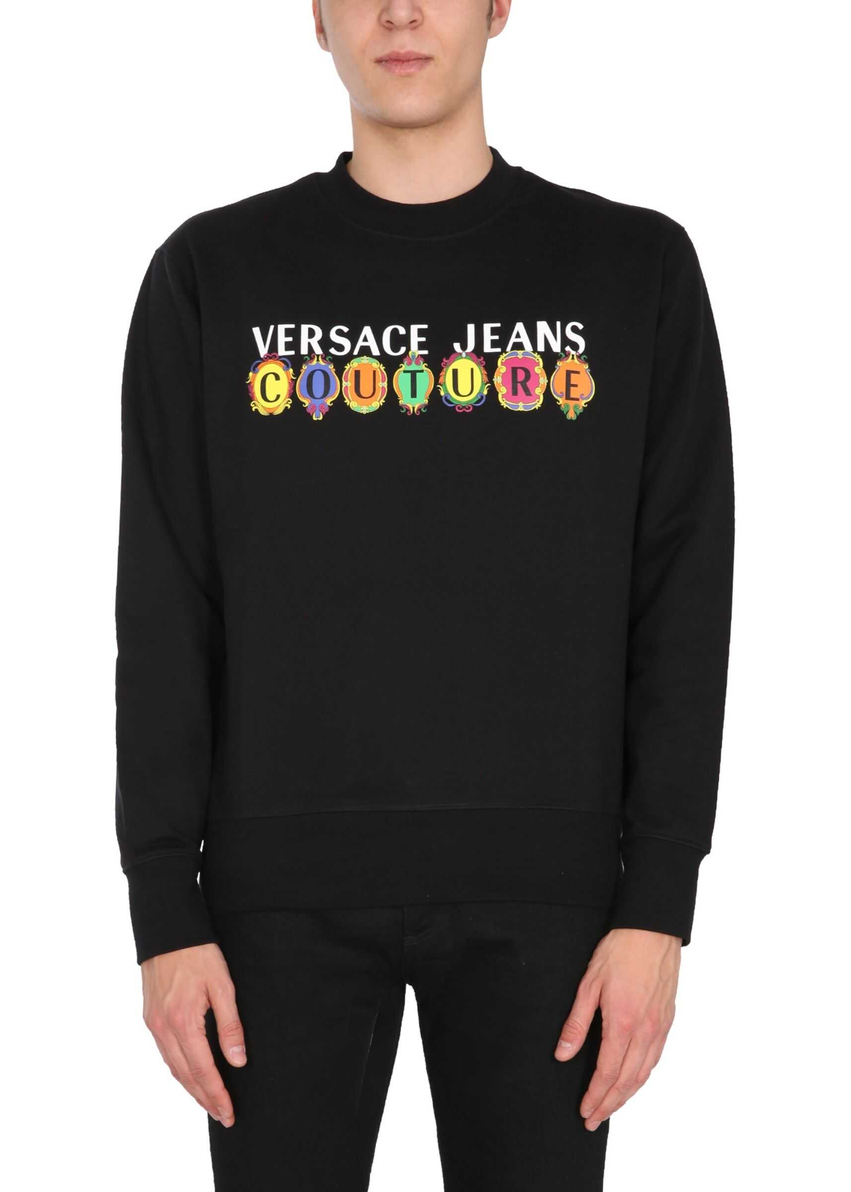 Versace Jeans Couture Sweatshirt With Logo Print B7GWA7PC_30456899 BLACK