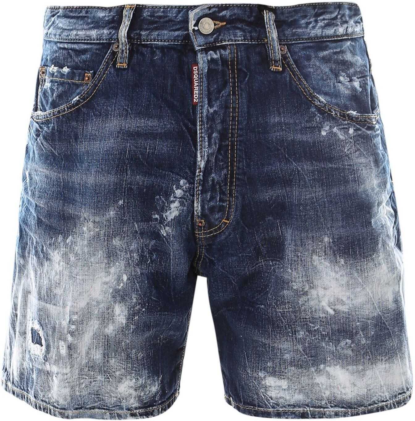 DSQUARED2 Distressed Effect Denim Shorts In Blue S71MU0618S30309470 Blue