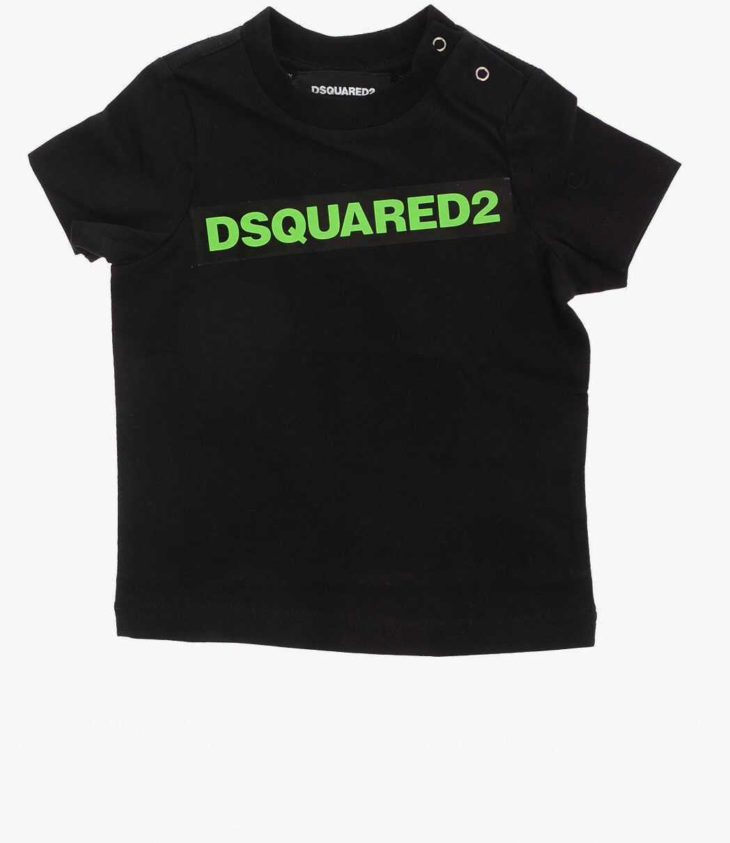 Dsquared2 Kids Logo Print Cotton T-Shirt Black