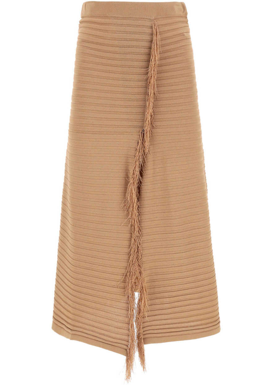 Pinko Ping Pong Skirt 1G15ZBY6X8 BEIGE SAFARI