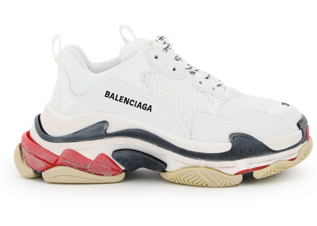 Balenciaga Triple S Sneakers 524037 W09OM WHITE RED