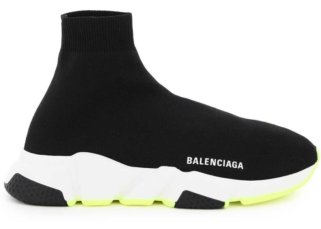 Balenciaga Stretch Knit Speed Sneakers 587280 W2DB9 BLAC WHITE BLAC FYE