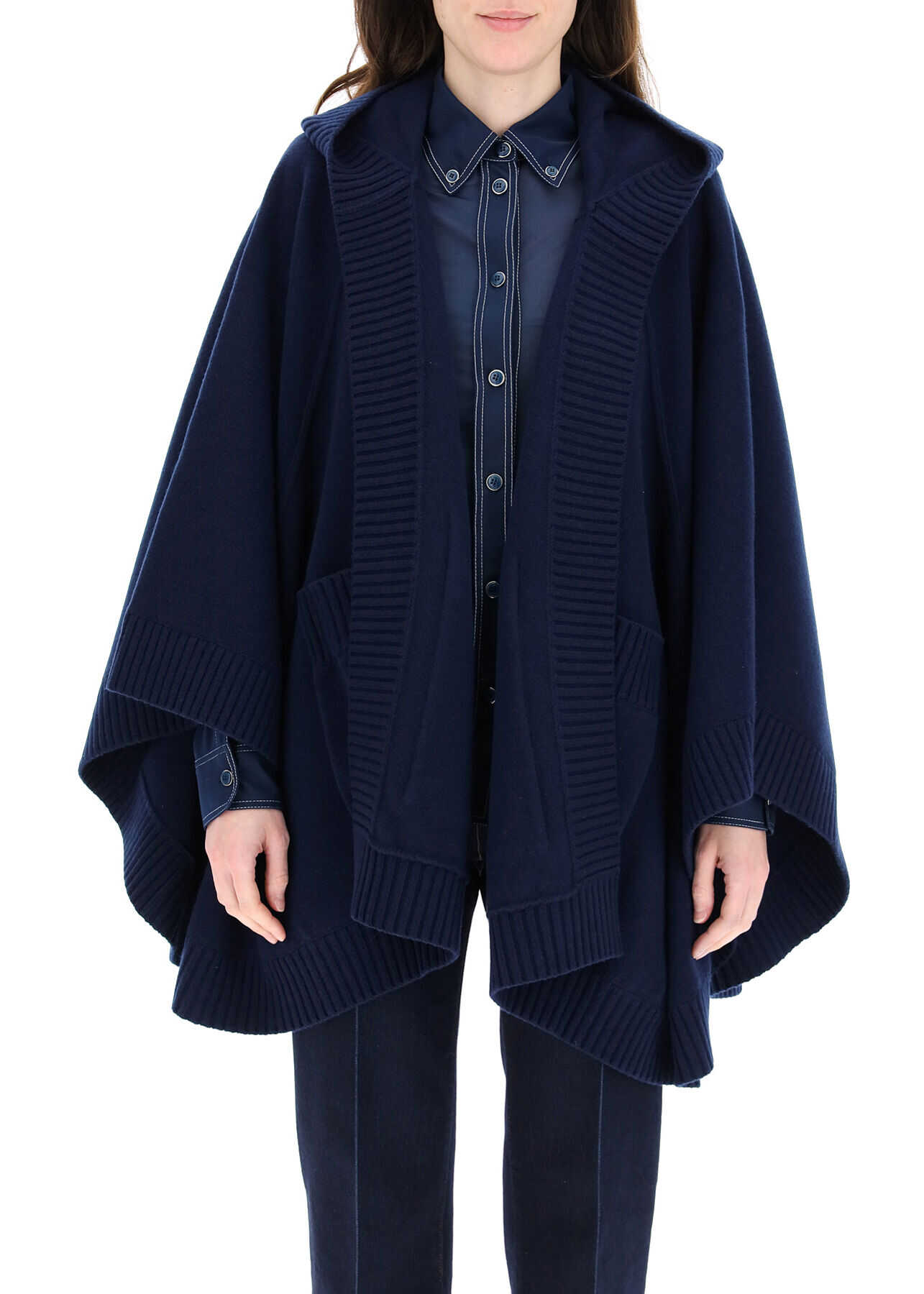 Burberry Cape With Emblem Inlay 4078523 NAVY image0