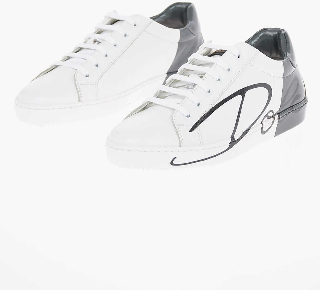 Dolce & Gabbana Kids Leather DG KING WAY MASCHIO Sneakers* WHITE