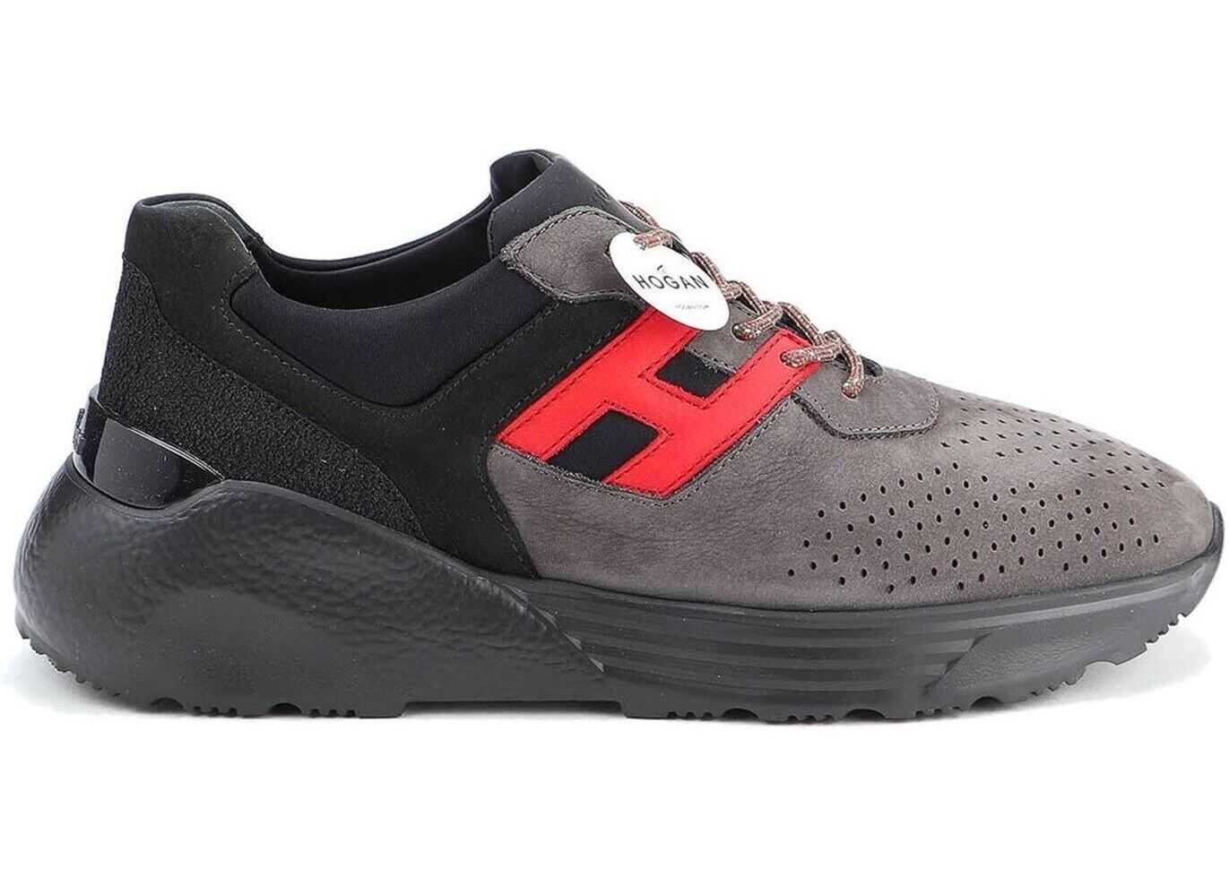 Hogan Active One Sneakers In Grey And Red* Grey