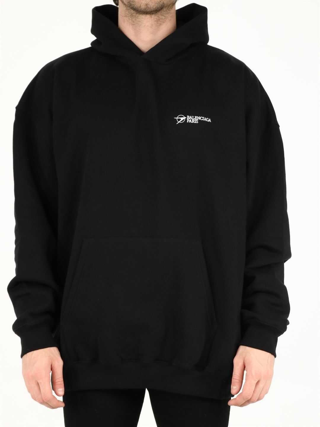 Balenciaga Cotton Hoodie 620973 TKV87 Black