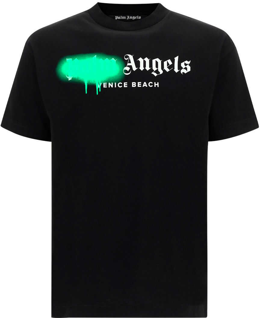 Palm Angels Venice Beach T-Shirt PMAA001S21JER030 BLACK GREE