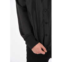 Camasi casual Neil Barrett pentru Barbati - Camasi casual Neil Barrett Pinstriped Shirt With Elastic Cuff Black Barbati (BM 8360121) - B-mall.ro