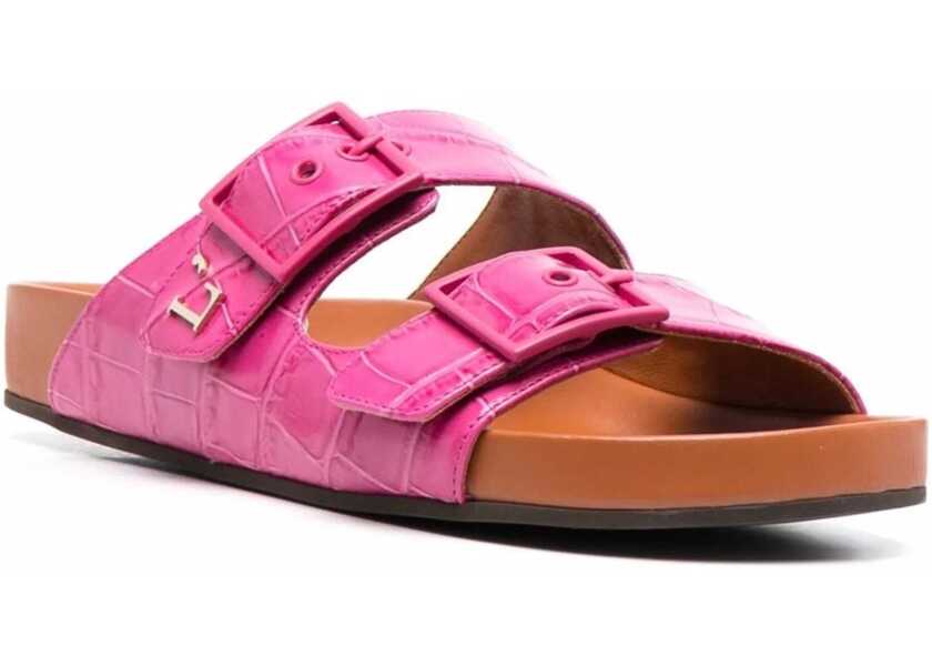 Sandale LAutre Chose Sandals With Coconut Print Leather FUCHSIA Femei (BM 8360760) 2