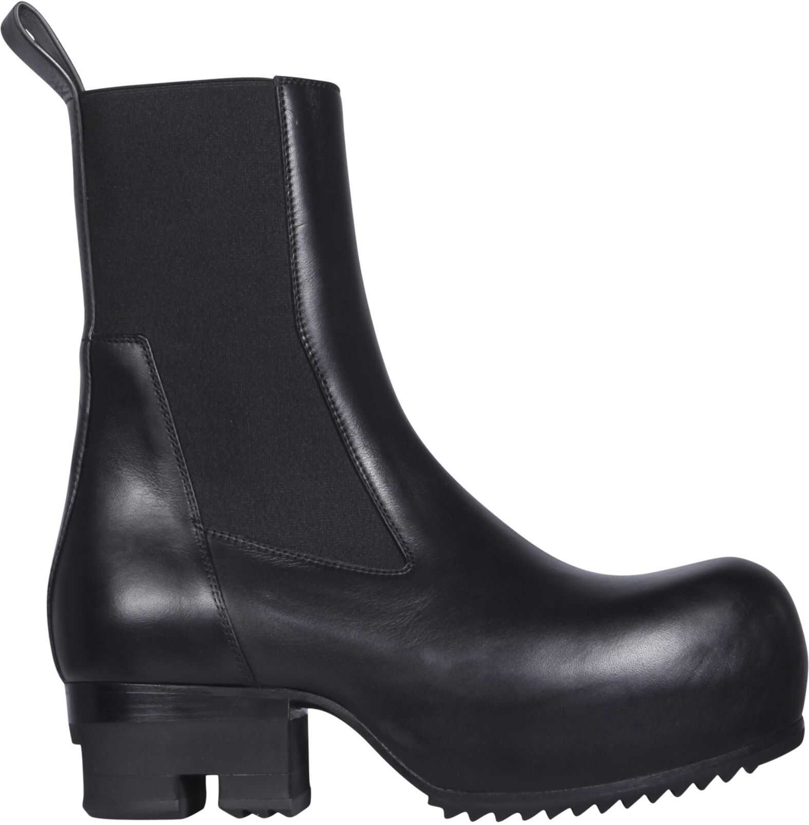 Rick Owens Leather Boots RO21S3824_LBO09 BLACK