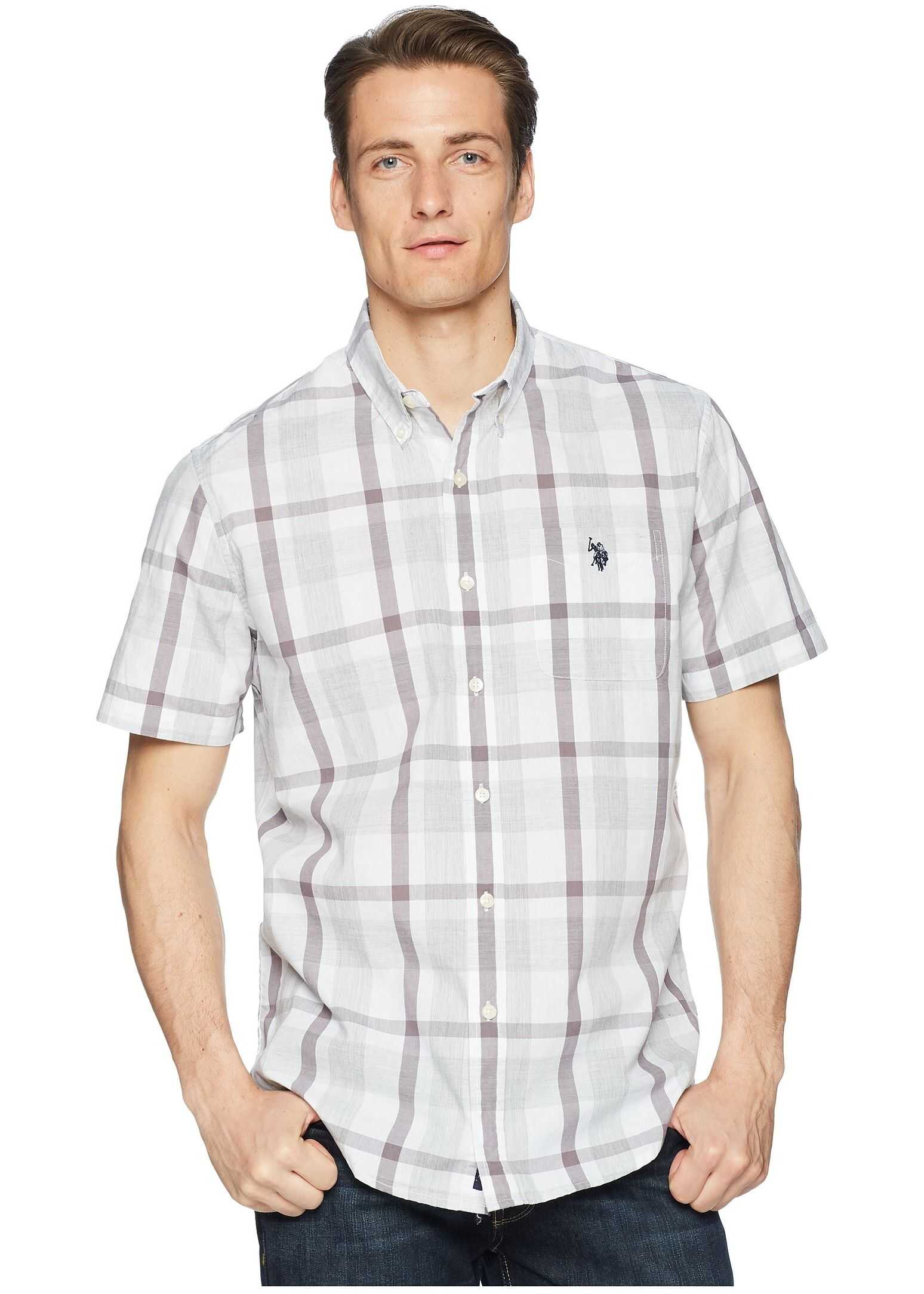 Camasa U.S. POLO ASSN. Plaid Woven Shirt Vapor Grey