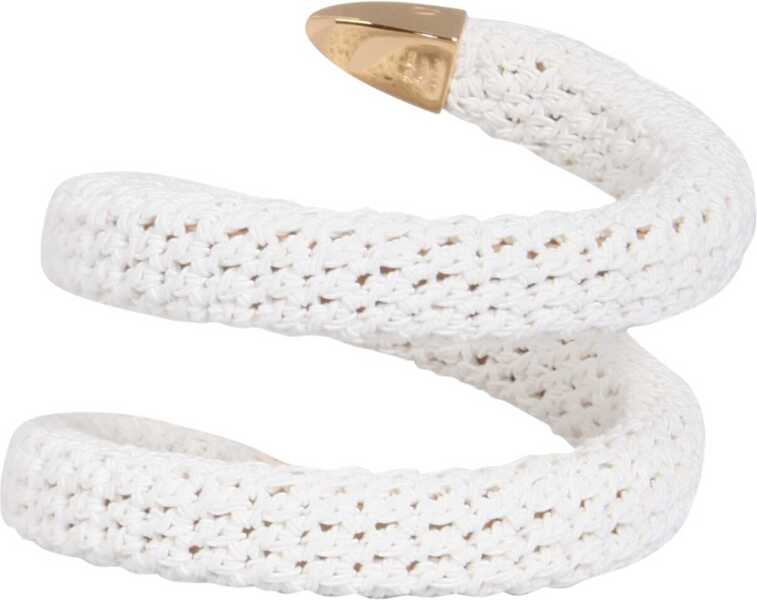 Bratari Bottega Veneta Spiral Bracelet WHITE Femei (BM 8364090) 2
