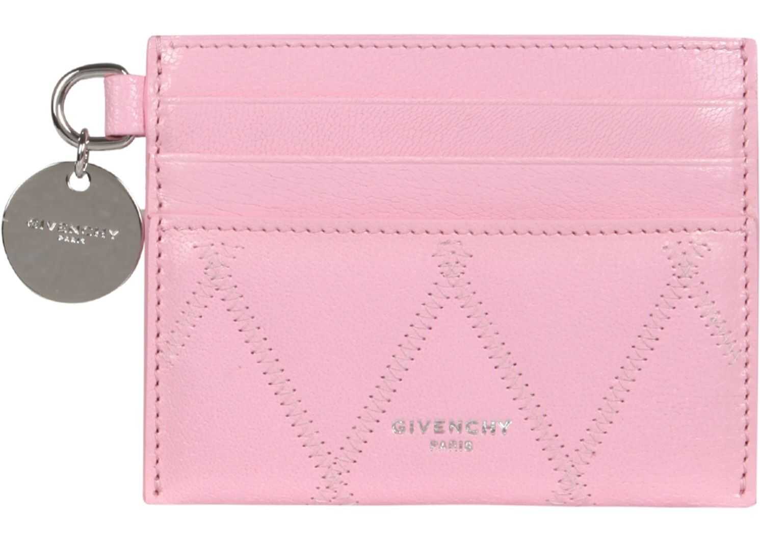 Givenchy Gv3 Quilted Leather Card Holder BB608TB132_661 PINK