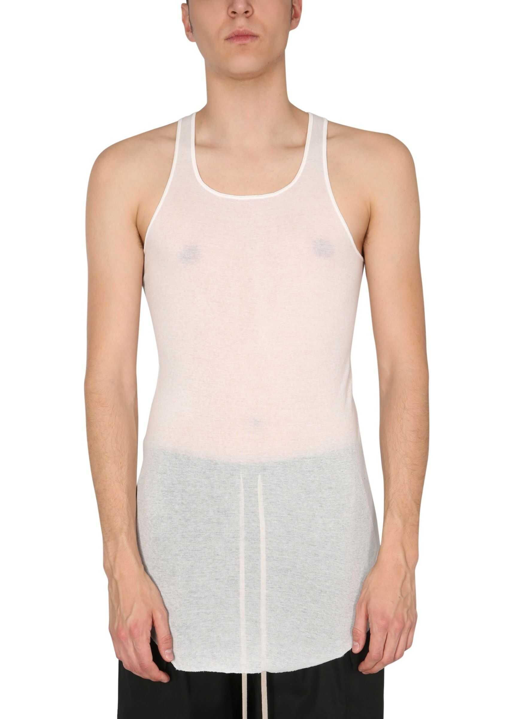 Rick Owens Cotton Tank Top RU21S6150_MR11 WHITE