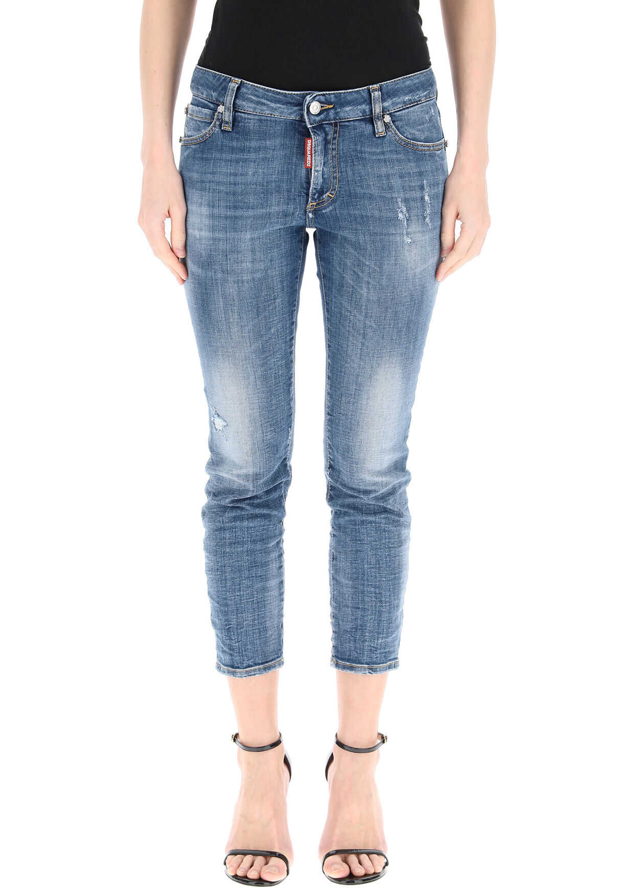 DSQUARED2 Twiggy Medium Waist Jeans S75LB0475 S30342 BLUE