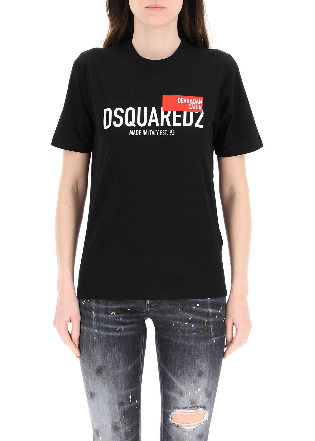 DSQUARED2 Logo Print T-Shirt S72GD0300 S23009 BLACK