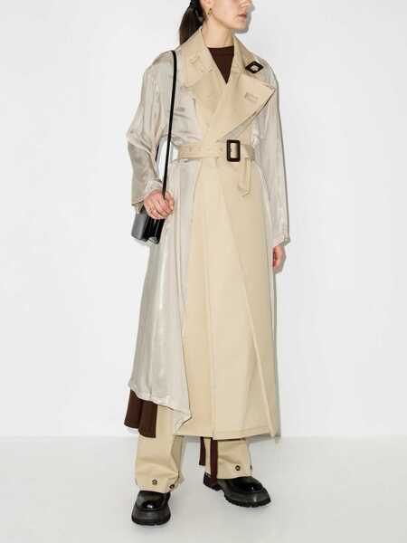Trenciuri Maison Margiela Two-Material Trench BEIGE Femei (BM 8366490) 2