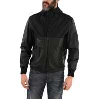 Geci de piele Leather L-Carrs Jacket With Hood Barbati