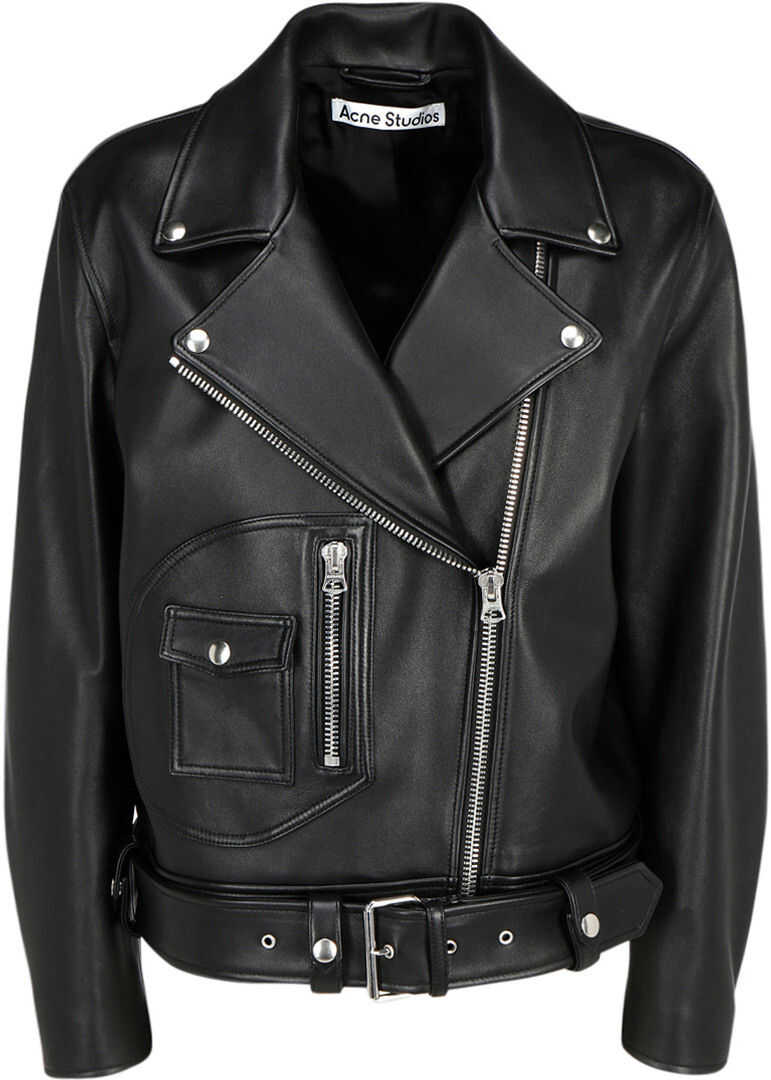 Acne Studios Leather Jacket A70066 BLACK