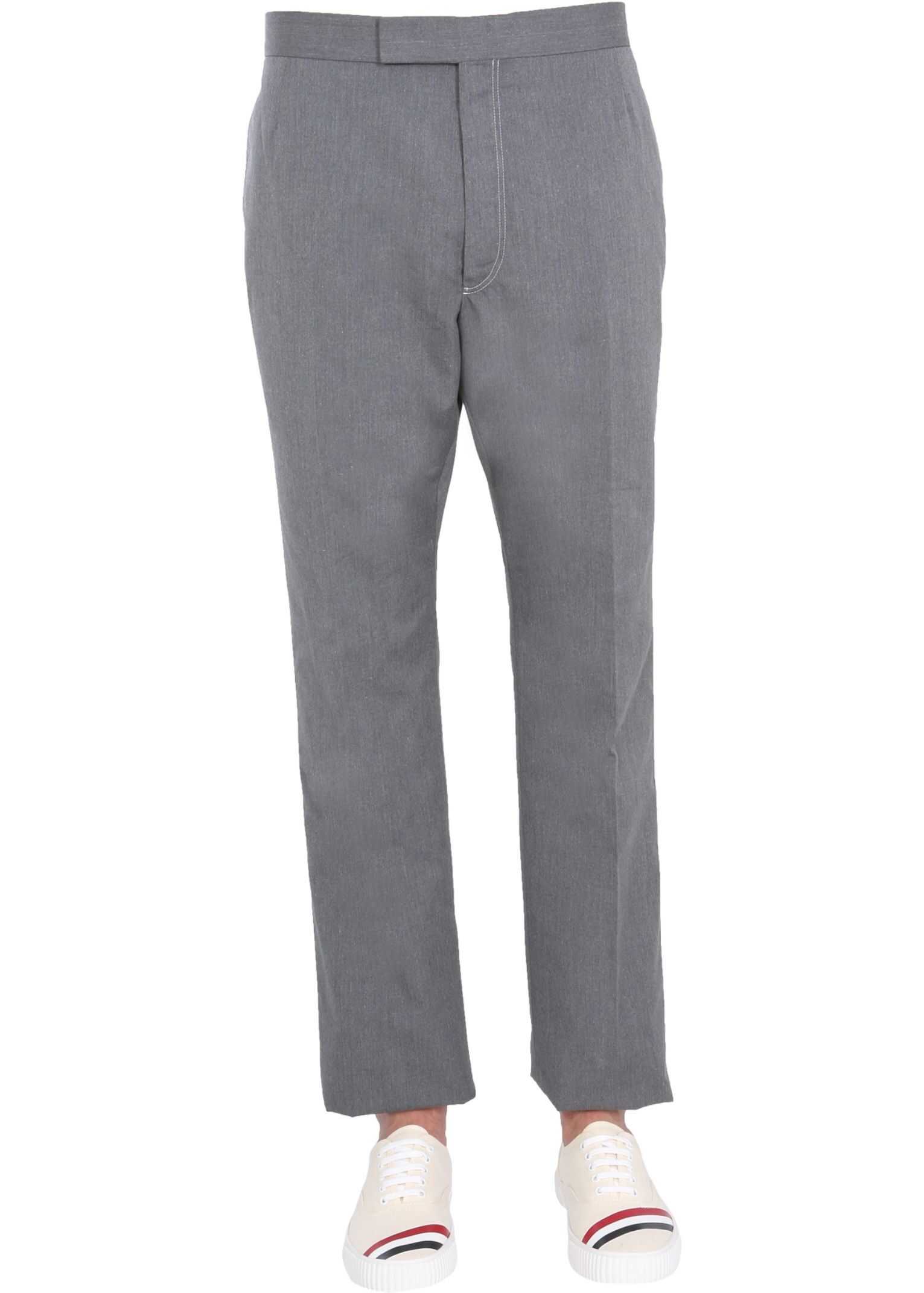 Thom Browne Trousers With Contrast Stitching MTC001G_04502035 GREY image
