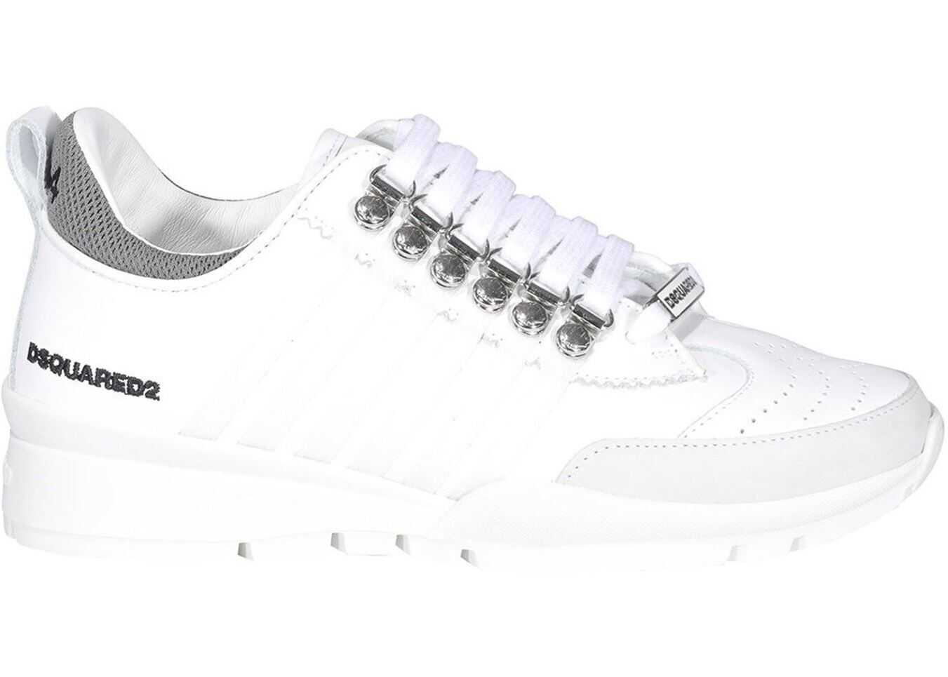 DSQUARED2 251 Leather Sneakers In White SNW010901503996M1048 White