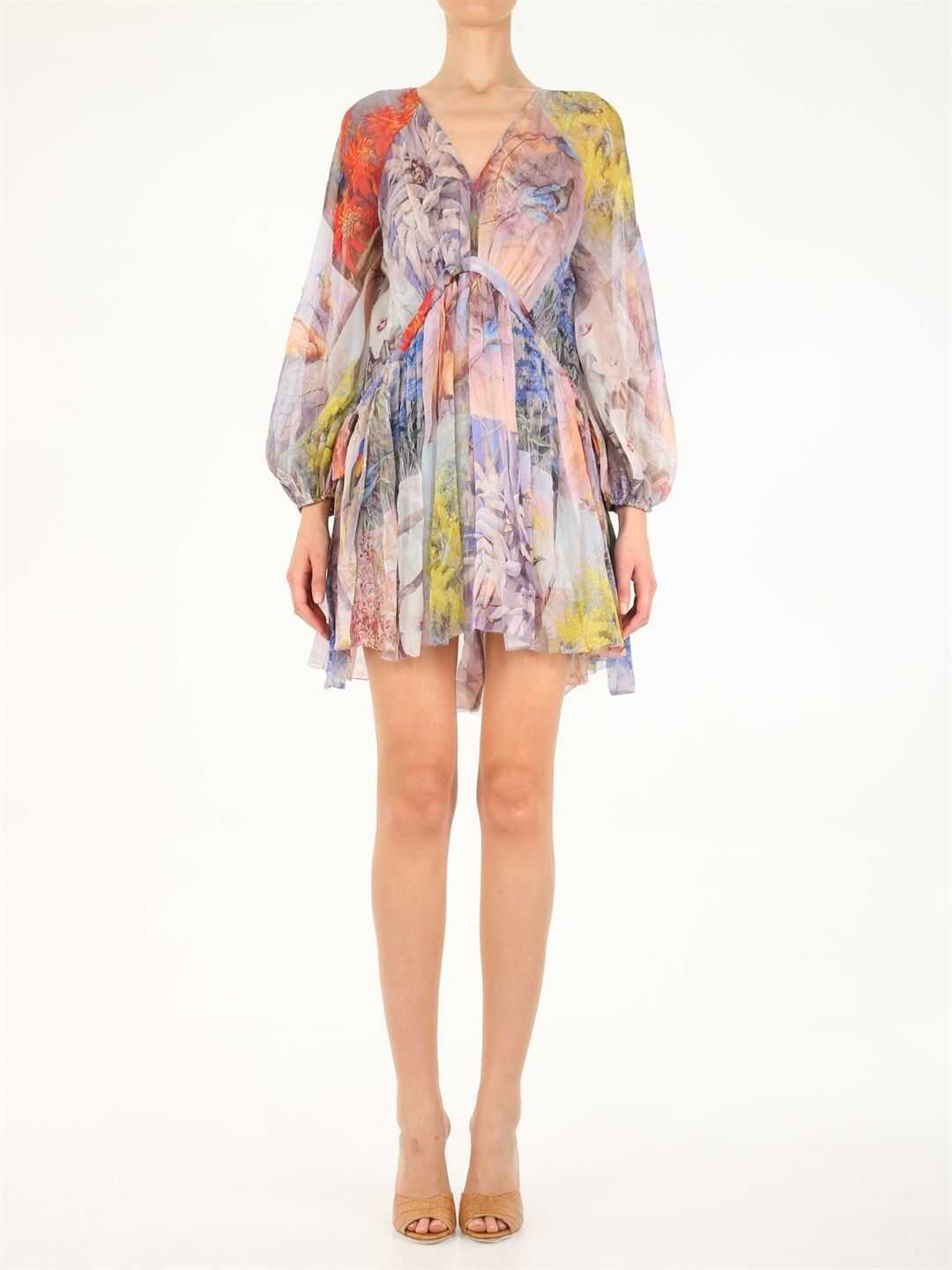 ZIMMERMANN Silk Georgette Mini Dress 1247DLMI Multicolor