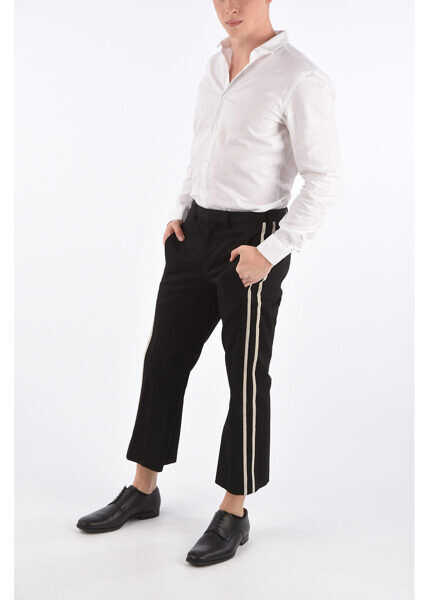Pantaloni eleganti Neil Barrett Slim Fit Cropped Pants Black Barbati (BM 8391792) 4