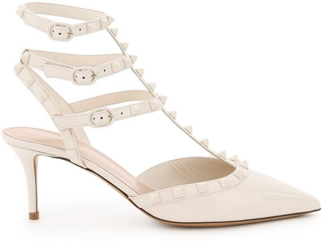 Valentino Garavani Rockstud 65 Slingback Pumps VW0S0375YPX LIGHT IVORY