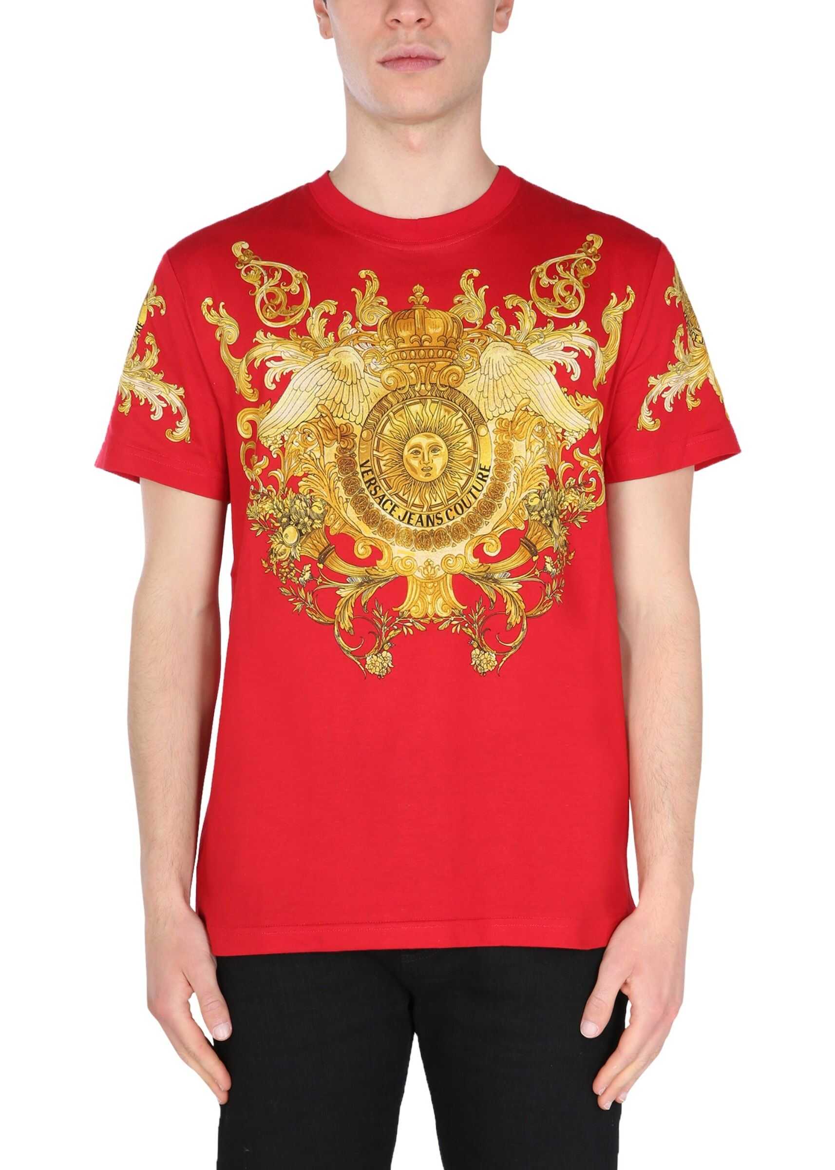 Versace Jeans Couture Baroque Gold T-Shirt B3GWA7S1_S0274514 RED