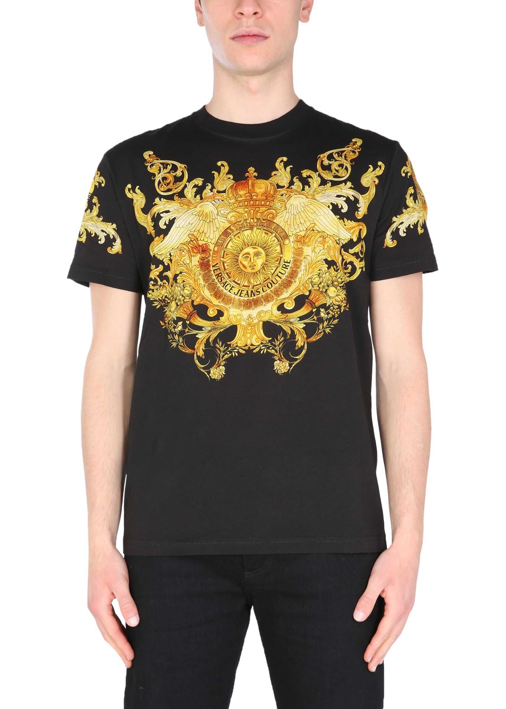 Versace Jeans Couture Baroque Gold T-Shirt B3GWA7S1_S0274899 BLACK