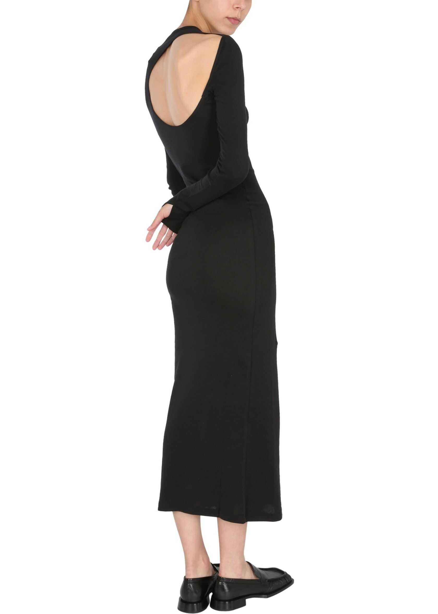 HELMUT LANG Long Dress L02HW605_YVM BLACK