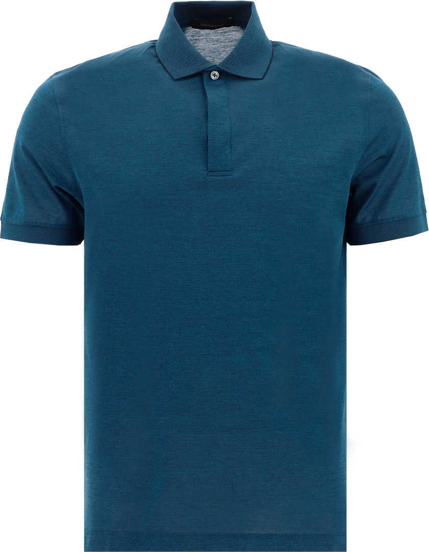 Ermenegildo Zegna Polo Shirt UW305746 BLUE/GREEN