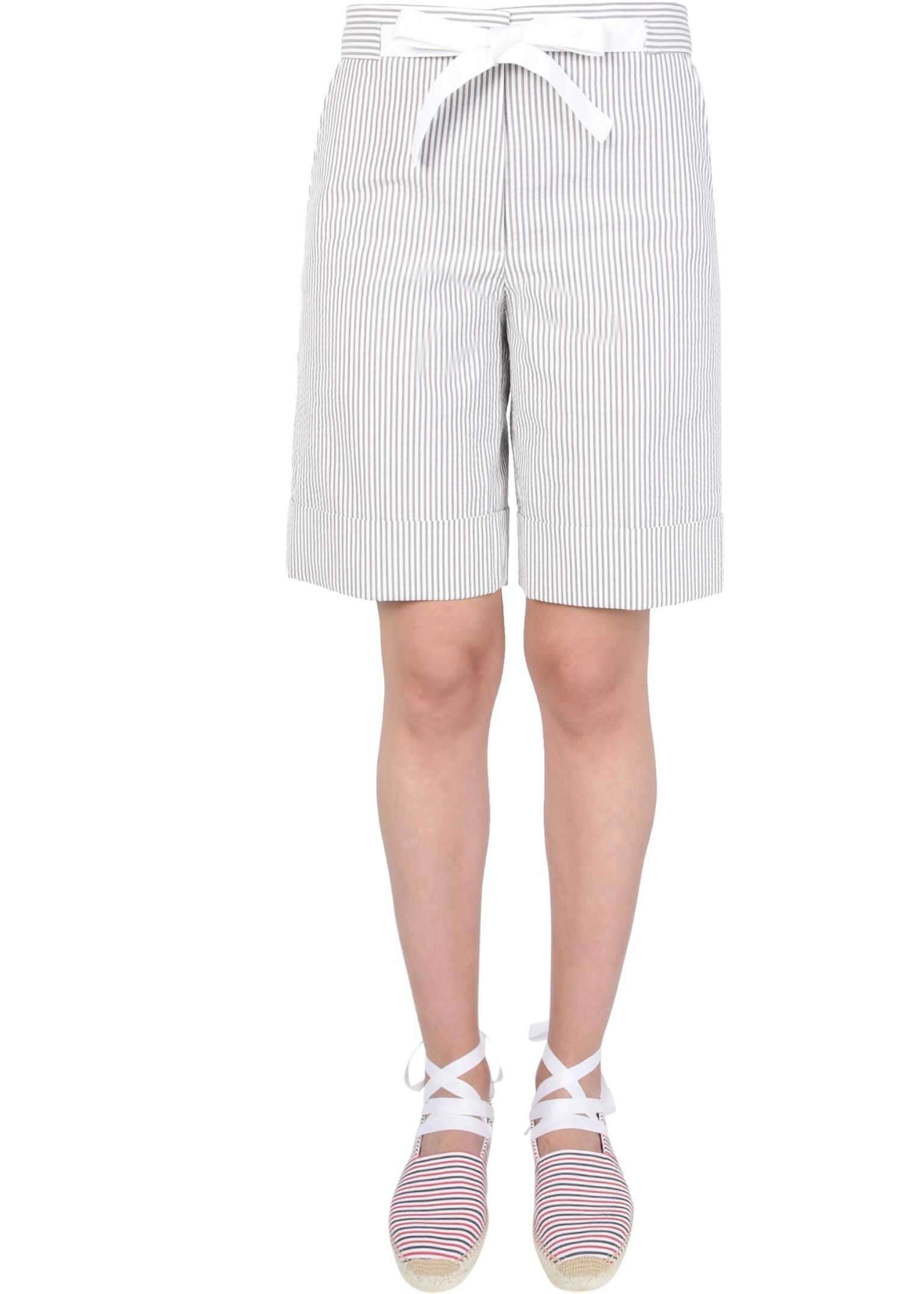 Thom Browne Shorts With Seersucker Pattern FTC409A_00572035 GREY