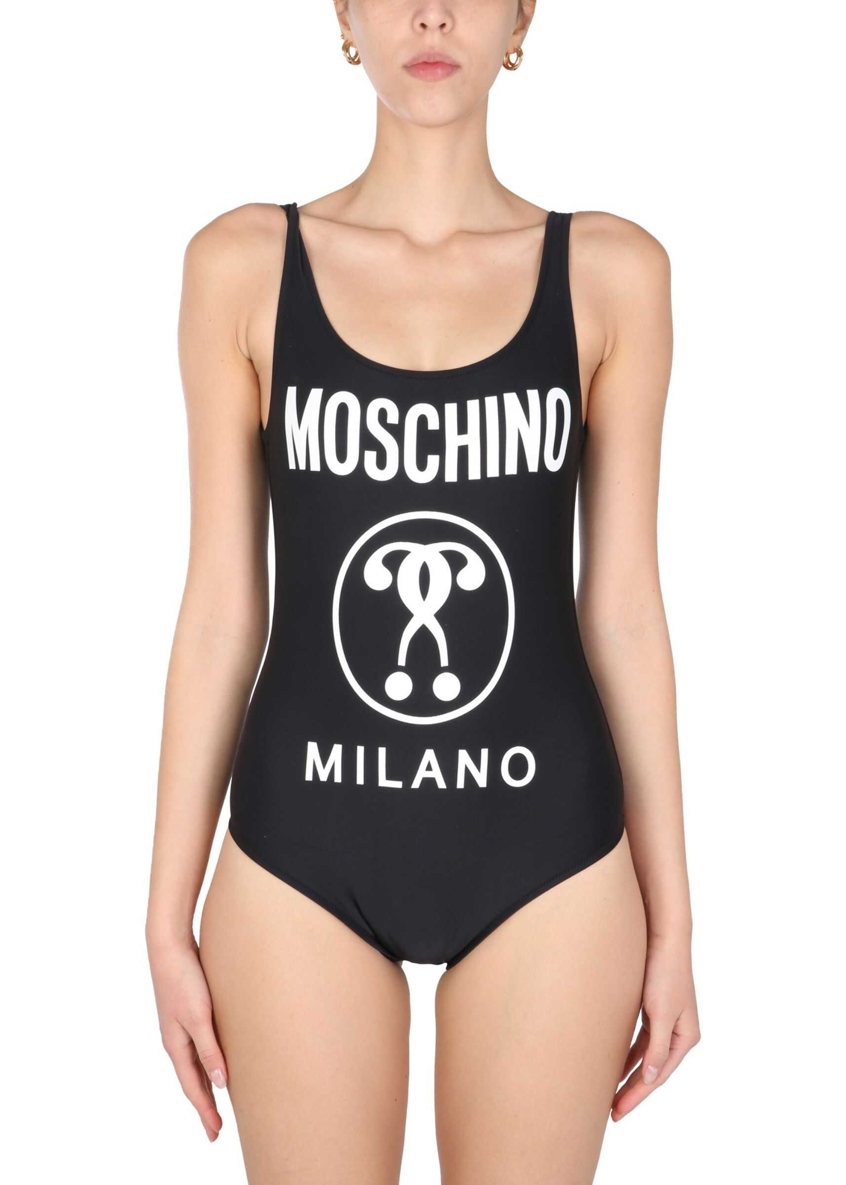 Moschino One Piece Swimsuit With Logo 81045211_0555 BLACK