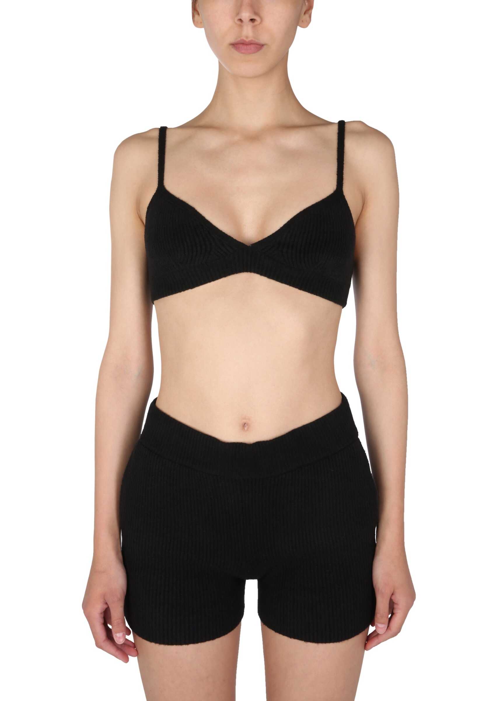 HELMUT LANG Cozy Braces Bra BLACK