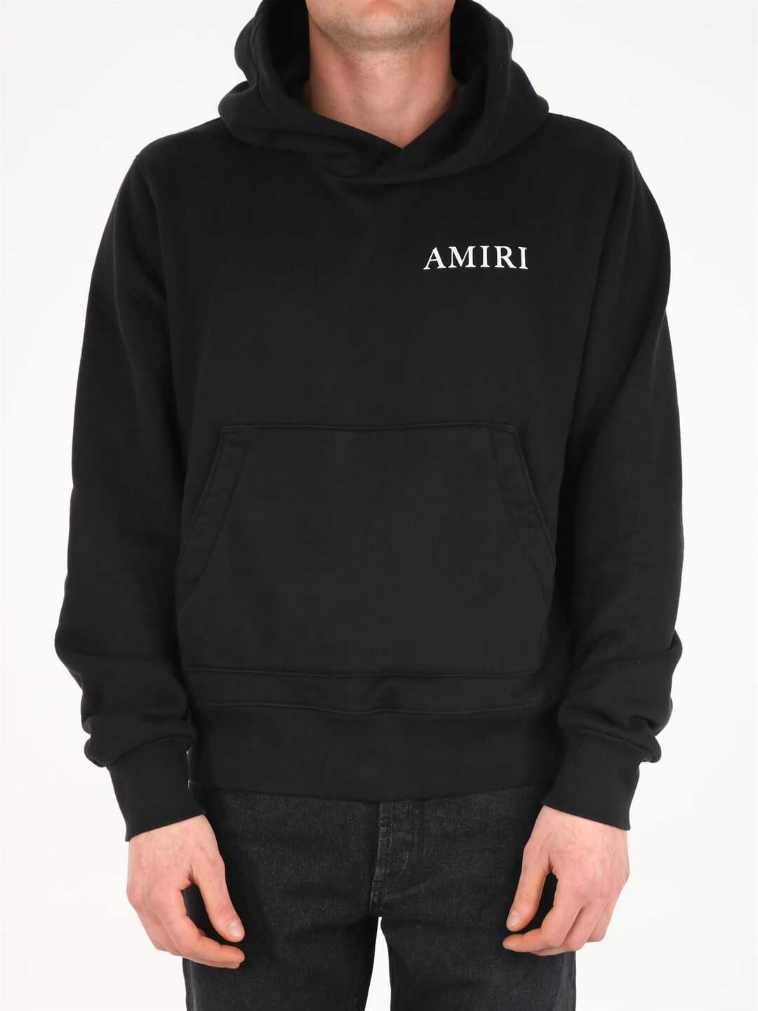 AMIRI Logo Hoodie MJGH002 Black