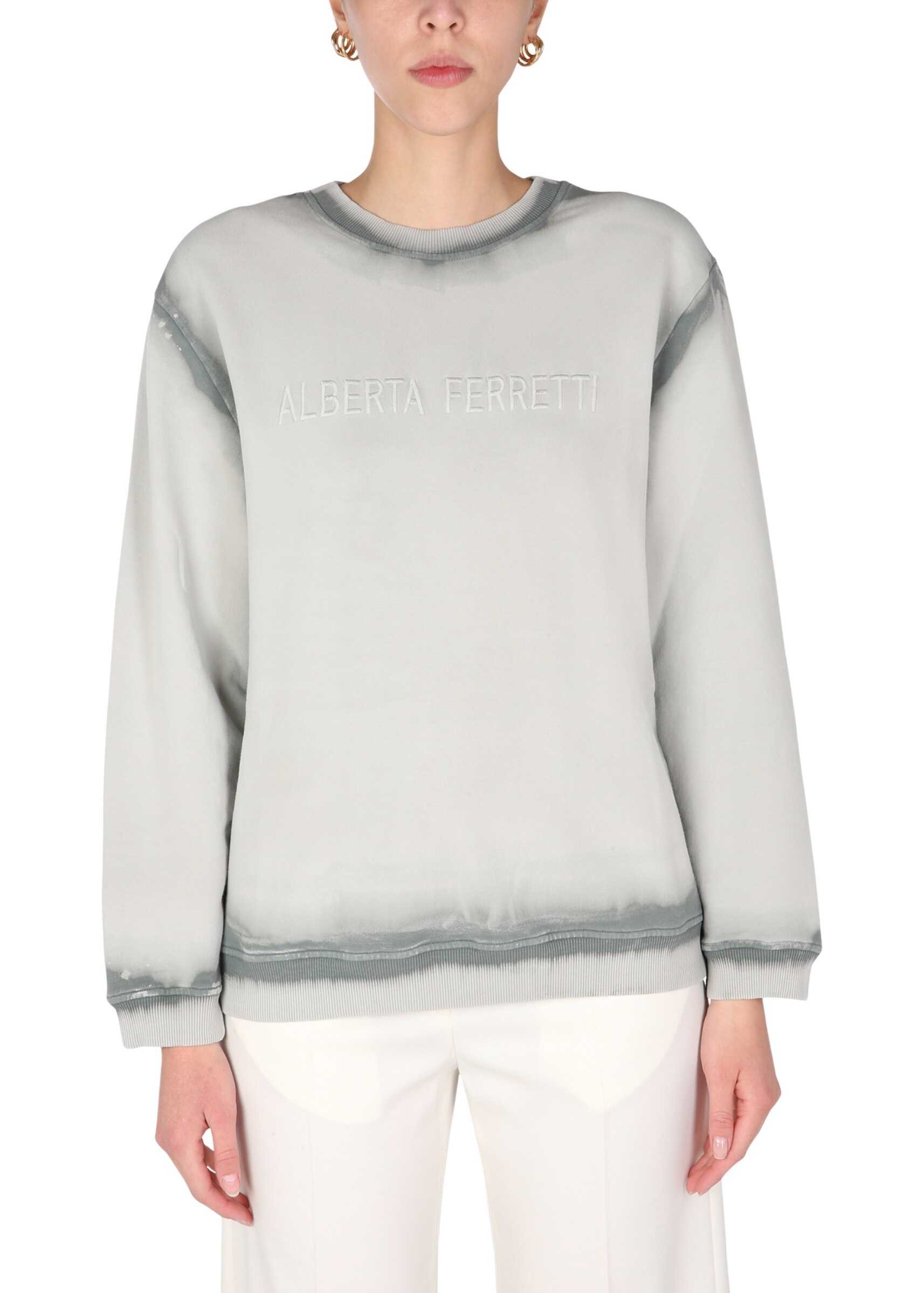 Alberta Ferretti Crew Neck Sweatshirt 17010161_1463 BEIGE