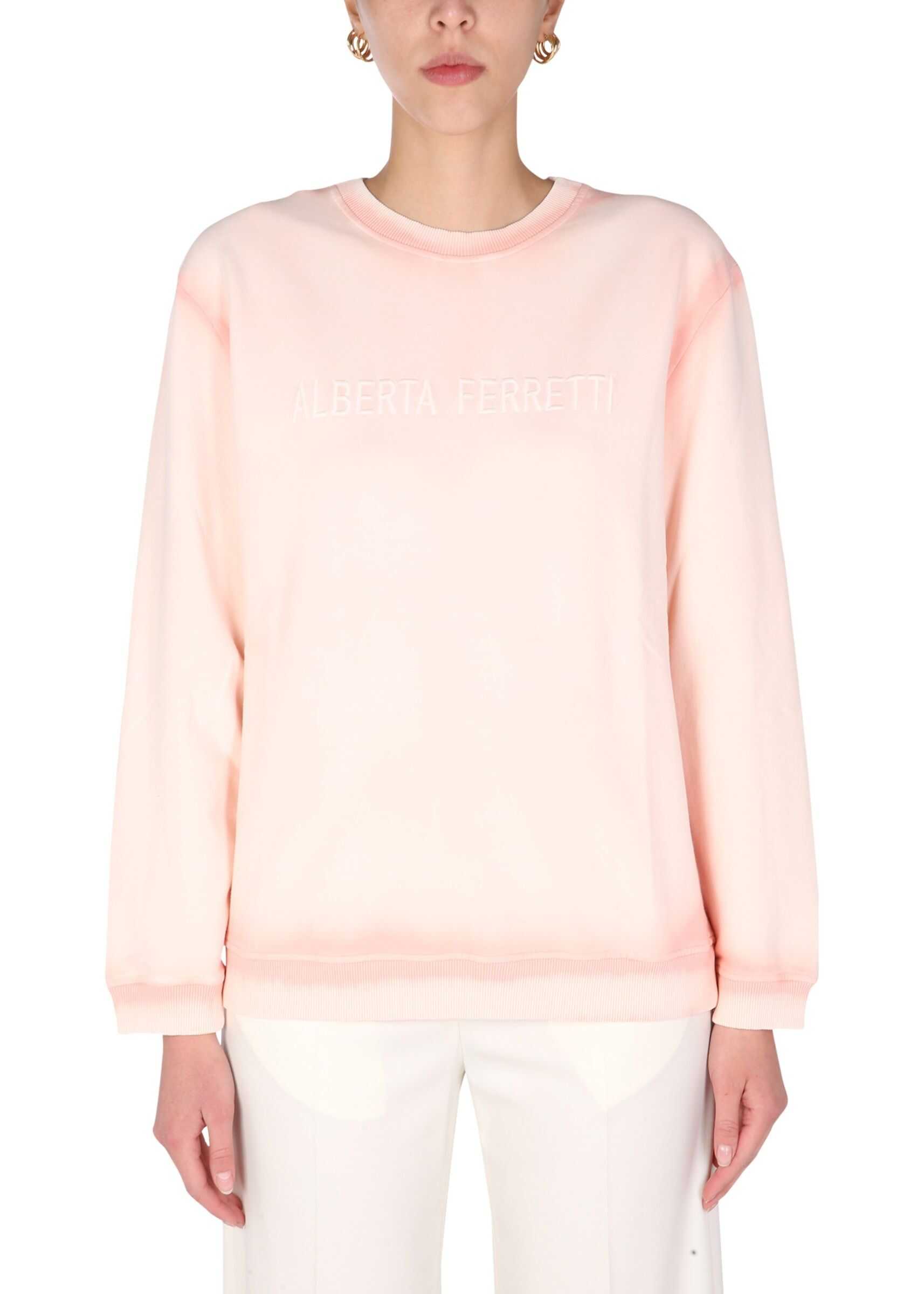 Alberta Ferretti Crew Neck Sweatshirt 17010161_1070 PINK