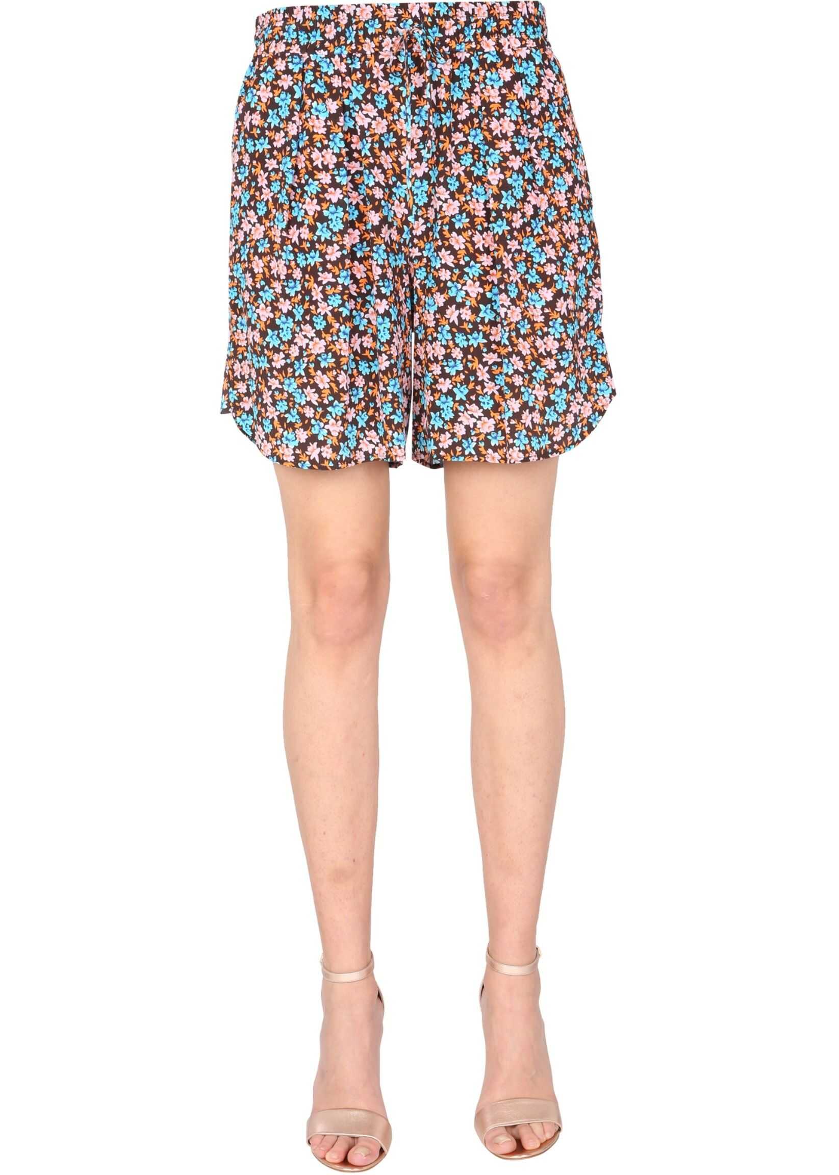 Paul Smith Shorts With Floral Print W1R/234T/F10615_22 AZURE