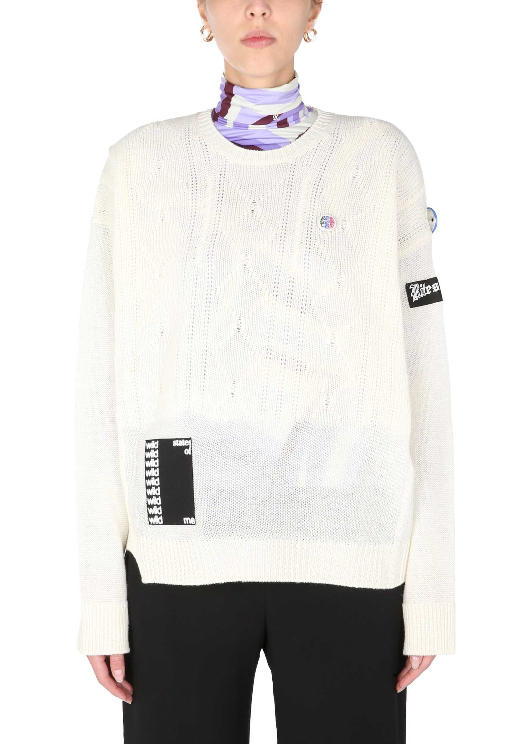 Raf Simons Crew Neck Sweater WHITE