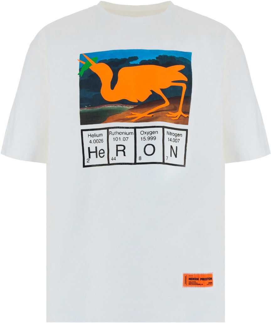 Heron Preston T-Shirt HMAA025S21JER001 WHITE ORANGE