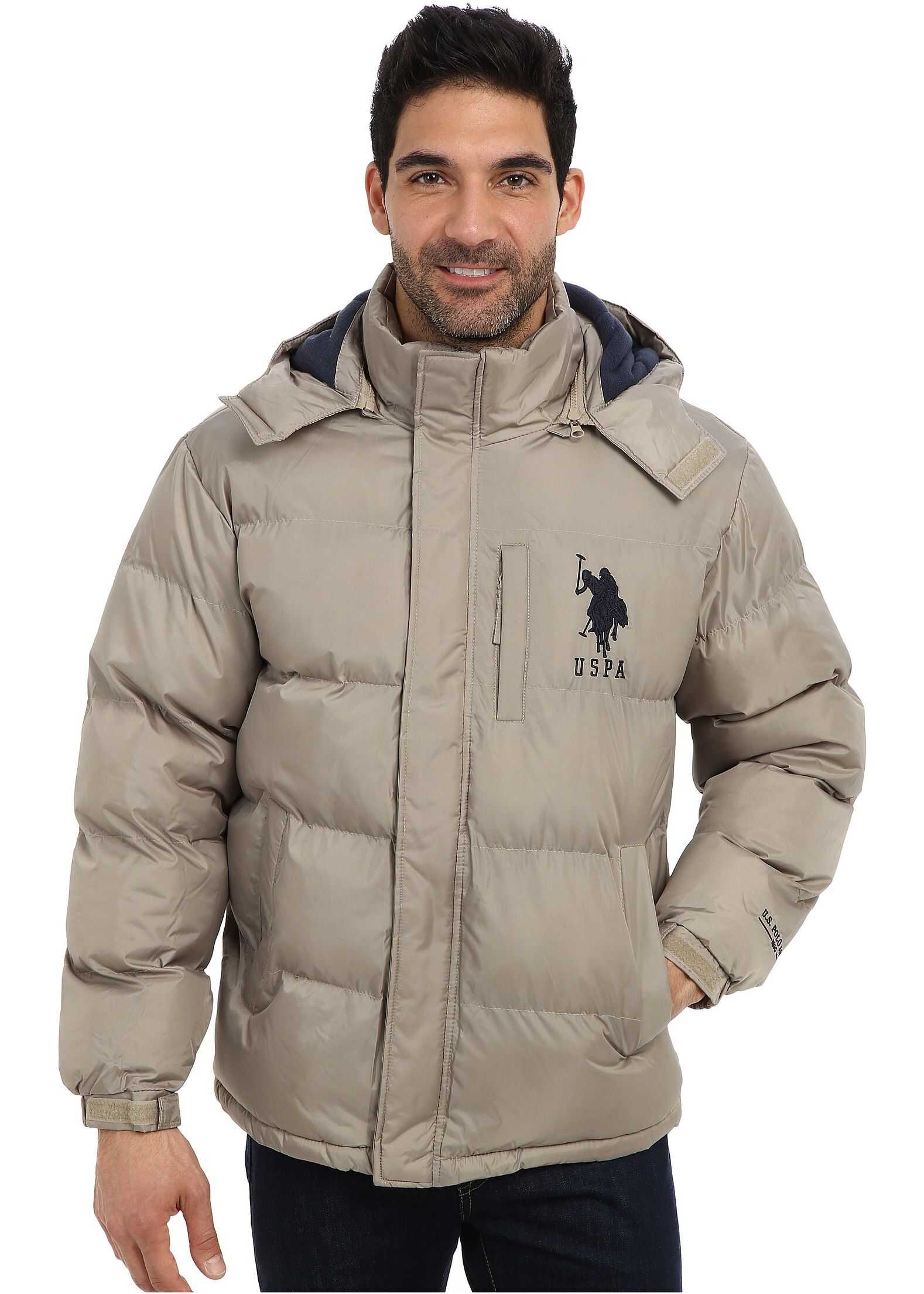 Geaca U.S. POLO ASSN. Classic Short Bubble Coat w/ Big Pony Thomston Khaki