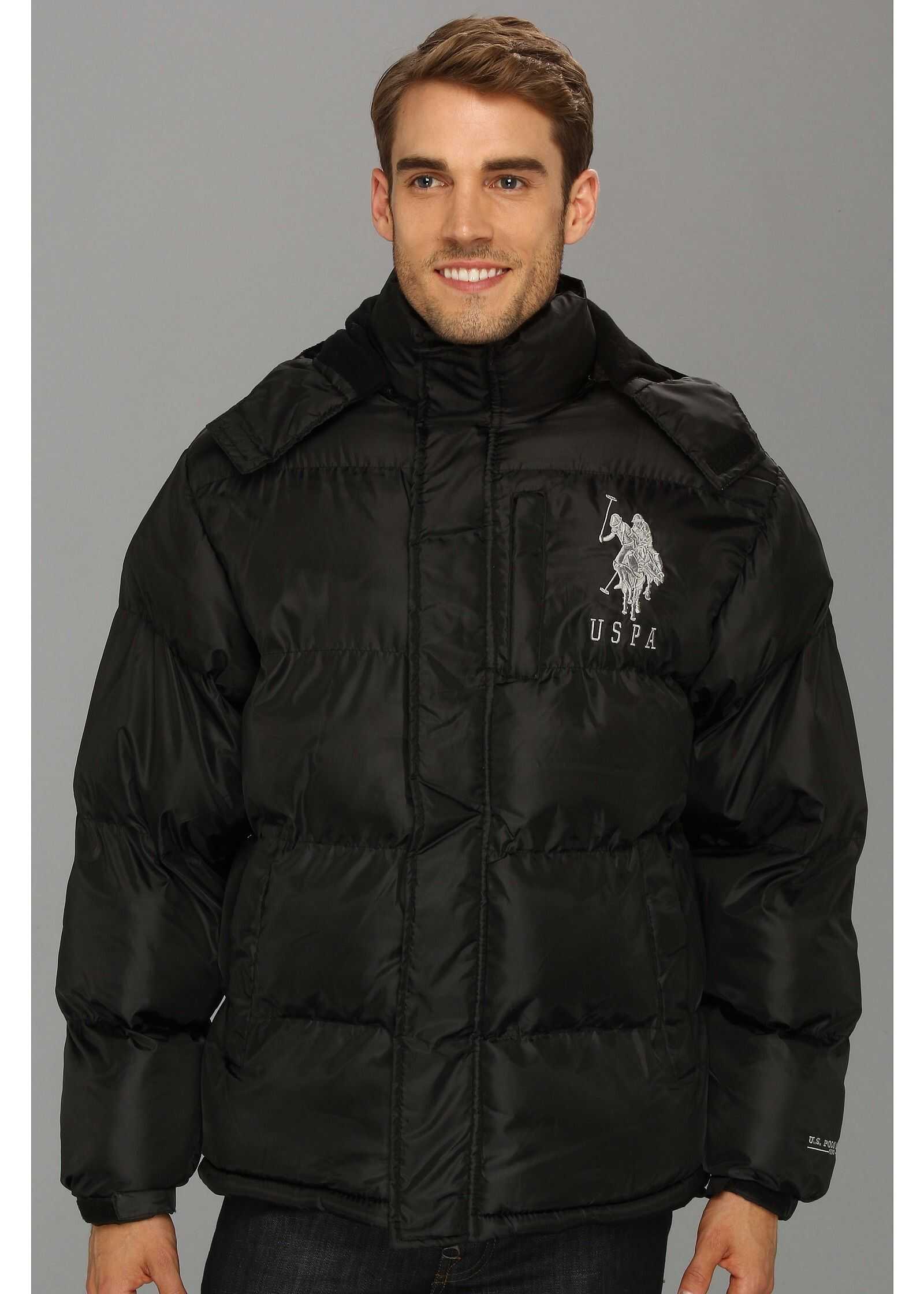 Geaca U.S. POLO ASSN. Classic Short Bubble Coat w/ Big Pony Black