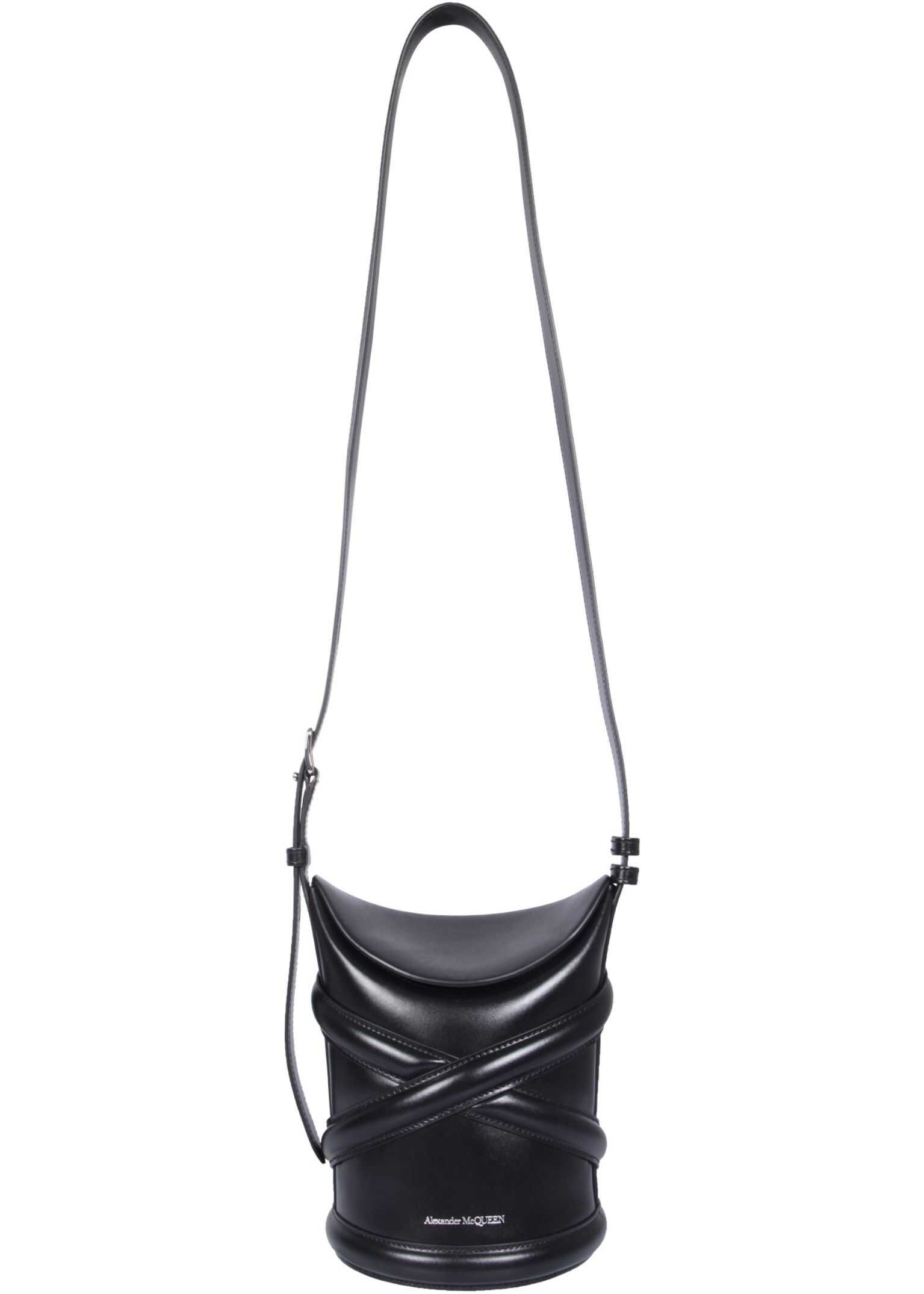 Alexander McQueen Small The Curve Bag 656467_1YB451000 BLACK